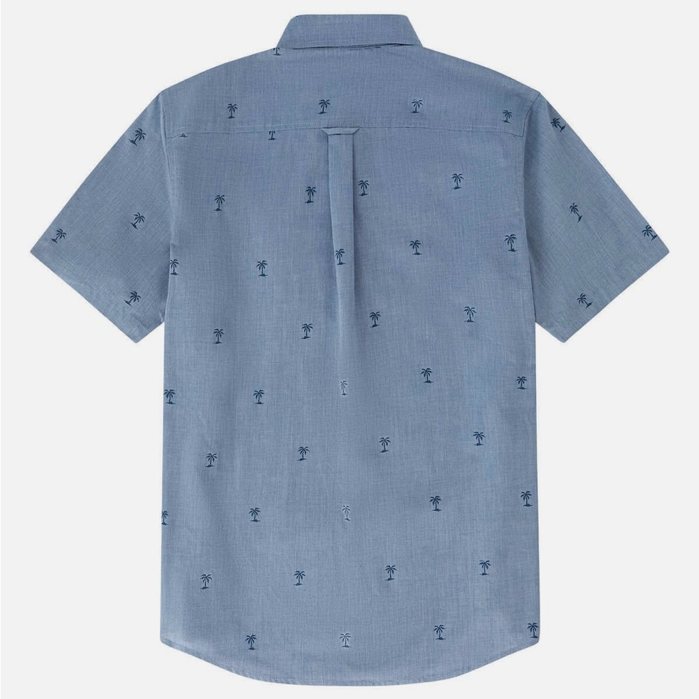 Chaps Palm Tree Woven Shirt Sleeve Button Down Shirt - Picture 3 of 10